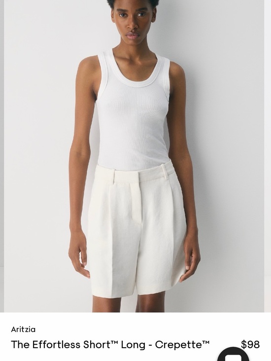 Aritzia Pants - Aritzia Effortless Long Shorts in Light Birch